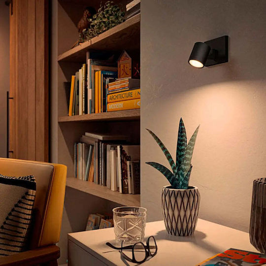 Philips Runner Monos Spot mit GU10 Lampenbirnensockel in Schwarz