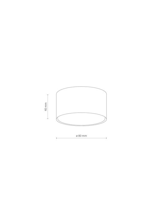 TK Lighting Dallas Modern Lamp Wall with Socket GX53 Black 8x4.2cm