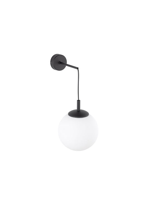 TK Lighting Φωτιστικό Τοίχου με Ντουί E27 Μαύρο 18εκ.