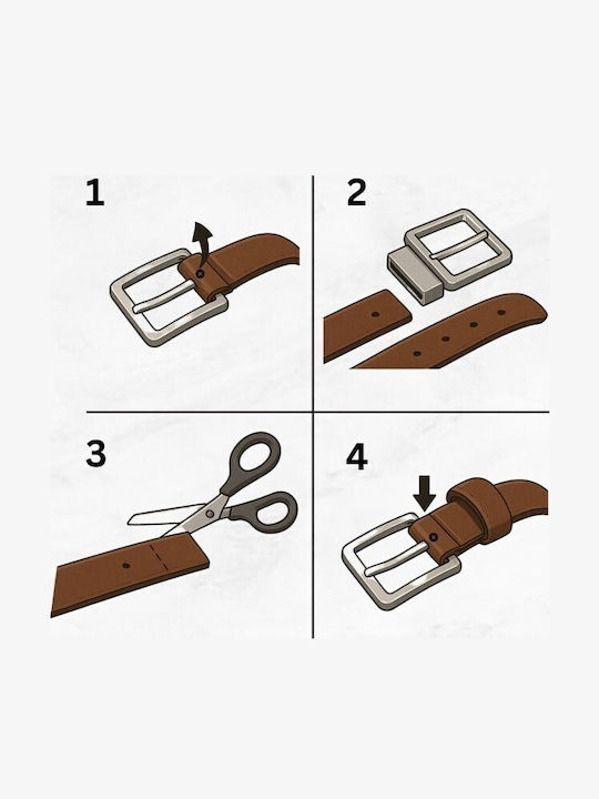 Curea Bărbați Din piele Curea de webbing Maro