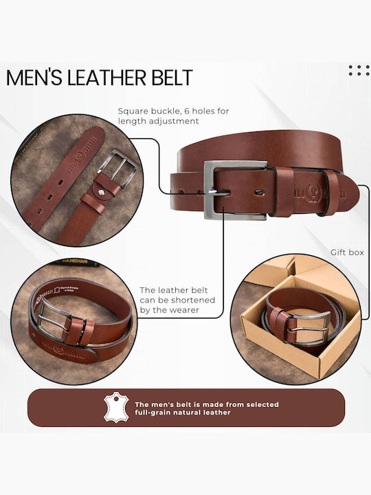 Curea Bărbați Din piele Curea de webbing Tabac maro