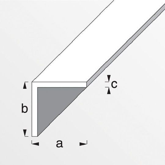 Alfer Aluminium Profile Aluminum for Steps Corner Equilateral Anodized Aluminum Silver 15x15x1mm 1m 100x1.5x1.5cm