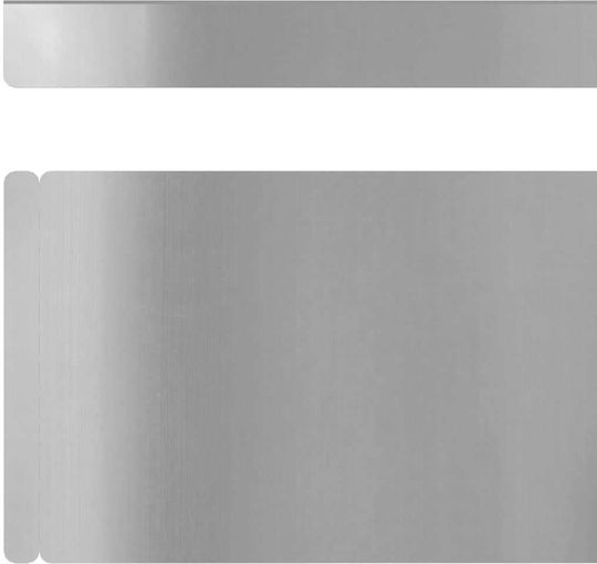 vidaXL Metallgartenbordüre in Silber Farbe 10cm x 4.5m