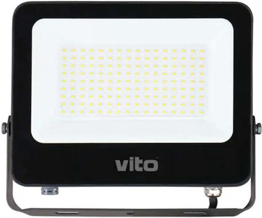Vito Στεγανός Προβολέας LED 100W Ψυχρό Λευκό 6000K IP65