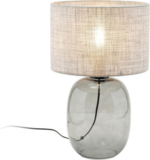 TK Lighting Table Lamp for Socket E27 with Gray Shade and Base