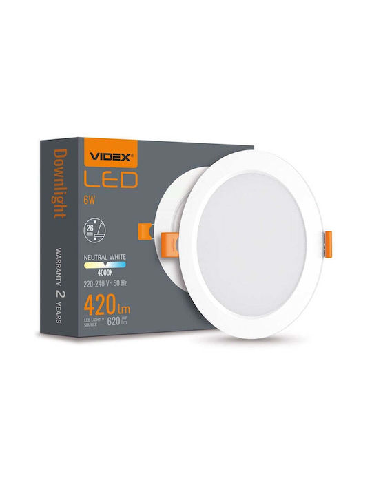 Videx Пластмаса Вграден Спот с Патрон Вграден LED Бял 95x95см. 1бр Videx Пластмаса Вграден Спот с Патрон Вграден LED Бял 95x95см. 1бр
