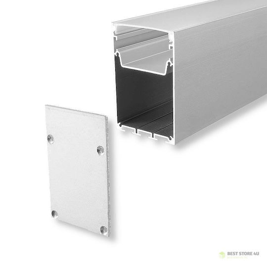 V-TAC În aer liber Profil din Aluminiu pentru Bandă LED cu Opal Acoperire 200x5x7.5cm.