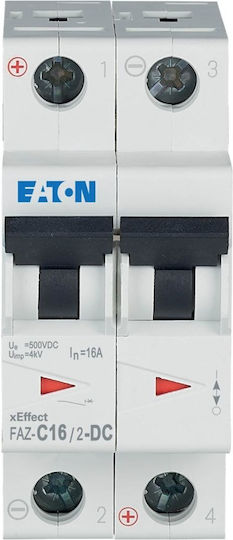 Eaton Автоматичен Прекъсвач 16Спецификация Двуполюсен AC/DC