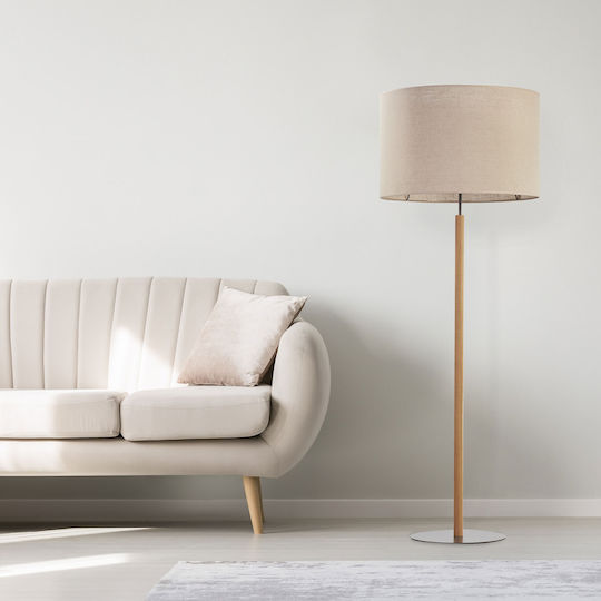 TK Lighting Deva Nature Vintage Lampă de Podea Î137cm. Bej