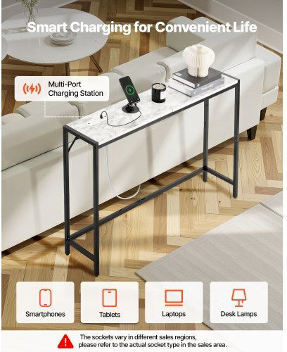 Κονσόλα Μεταλλική με Μαρμάρινη Επιφάνεια Marble Μ110xΠ23.9xΥ74.2εκ.