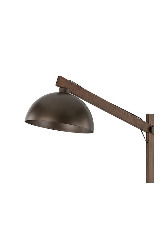 TK Lighting Oslo Floor Lamp H180xW80cm. with Socket for Bulb E27 Brown