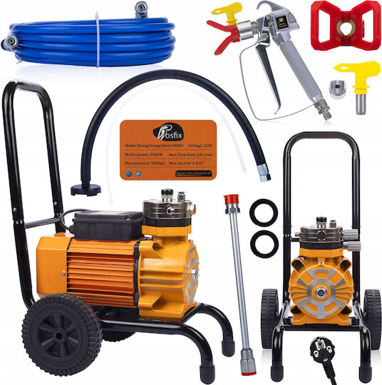 Rosfix ZESTAW-IUZW-0DUI Ηλεκτρικό Πιστόλι Βαφής 3500W