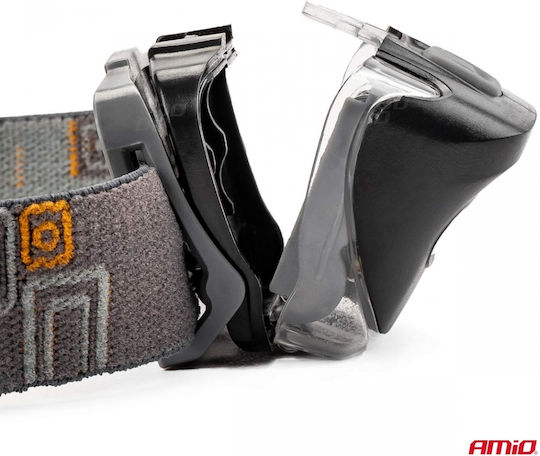 AMiO Headlamp LED IPX3 with Maximum Brightness 80lm 150 Flux