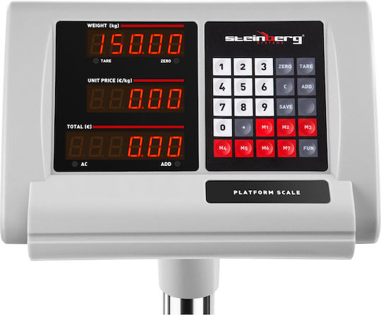 Warehouse Platform Scale 40x50cm Power Supply + Battery 150kg 10g
