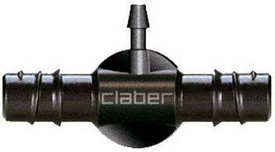 Claber T Shaped Connector Pipe 16mm 2pcs Black