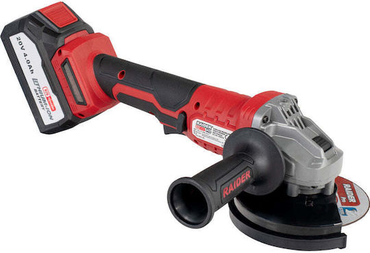 Raider 030230 Grinder 125mm Battery Brushless with Speed Control 1x4Ah