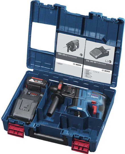 Bosch GBH 180-LI Ciocan rotopercutor Baterie Fără perii 18V 1x4Ah cu Suport SDS Plus