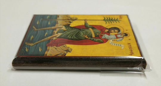 Saint Christopher The Great Martyr Full-Length Paper Icon Frame Category Krn No 00 Dimensions 6.5cm X 9.5cm Wooden MDF S&k Byzantine Icons