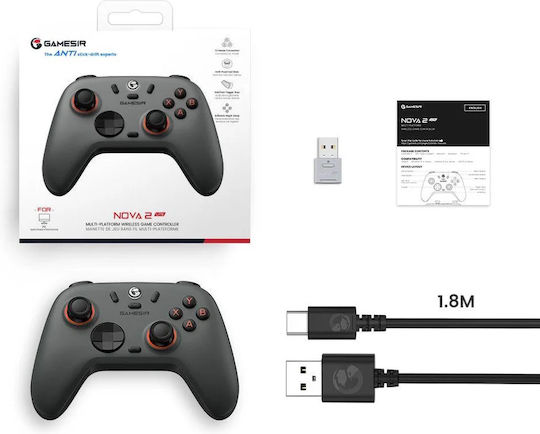 Nova 2 Lite Ασύρματο Gamepad για Android / PC / Switch / iOS Midnight Gray