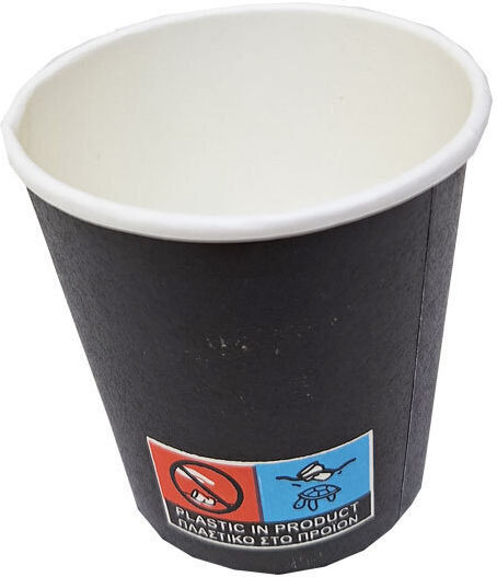Tefaco Disposable Cup Paper Black 120ml 50pcs