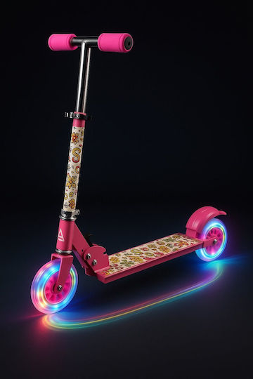 Action One Kids 3-wheel Scooter Flowers Unicorns Pink