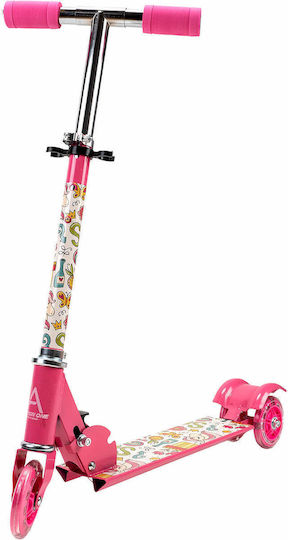 Action One Kids 3-wheel Scooter Flowers Unicorns Pink