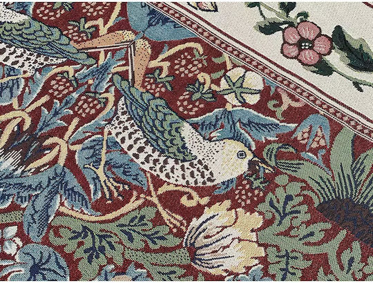 Signare Ταπισερί Τοίχου 105x139cm – William Morris Strawberry Thief Red