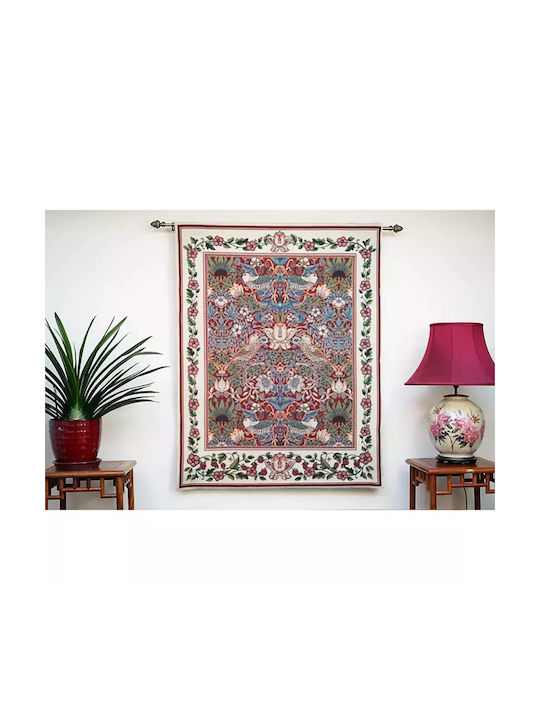 Signare Tapestry Wall Hanging 105x139cm – William Morris Strawberry Thief Red