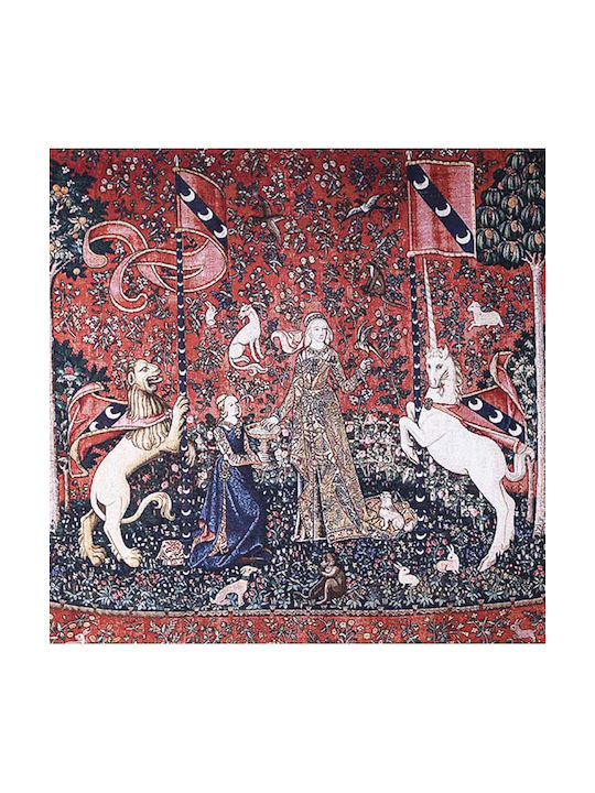 Signare Wandteppich 120x85cm – Dame mit Einhorn Geschmackssinn