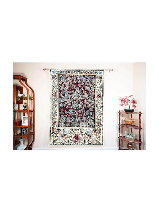 Signare Ταπισερί Τοίχου 103x138cm – William Morris Tree Life Red