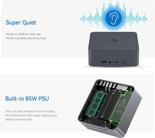Beelink EQi12 Mini PC (Core i5-1235U/16GB DDR4/500GB SSD/W11 Pro)