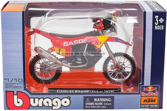 Bburago Motorcycle KTM GASGAS RX450F Dakar2023 Scale 1:18 For 3+ Years