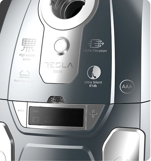Tesla Ultimate Silent Pro Staubsauger 700W Eingetütet 3Es Silber