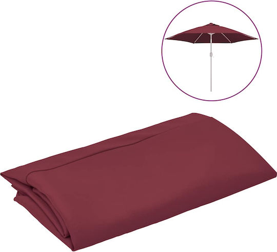 vidaXL vidaXL Ersatzschirmstoff Burgundisch Für Sonnenschirm 3m