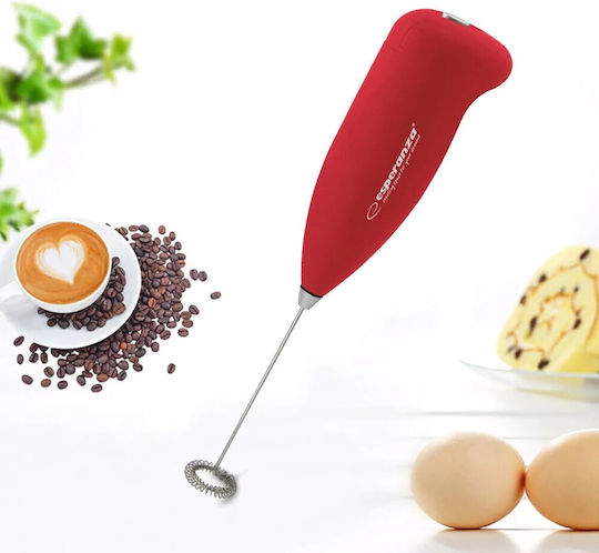 Esperanza Kaffeefrother Hand-Batterie Rot
