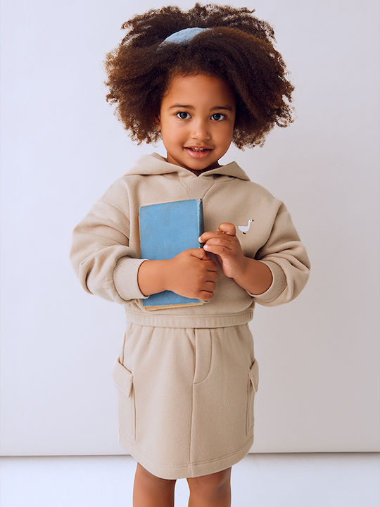 Kinder-Set mit Rock Winter 2Stück Beige