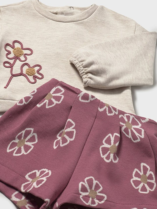 Kinder-Set mit Shorts Sommer 2Stück Beige, Pink