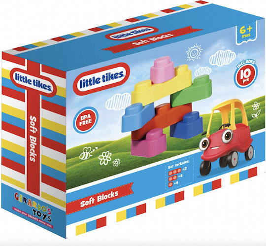 Little Tikes Cuburi De Construit Soft Pentru 6+ Luni 10 Bucăți