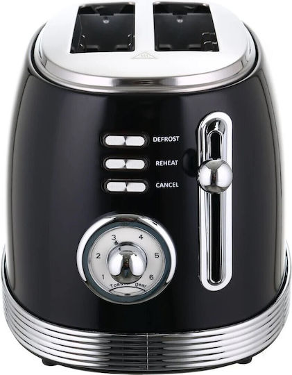 Laretti Prăjitor de pâine 2 sloturi 850W Negru