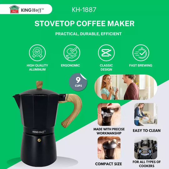 KING Hoff Μπρίκι Espresso Μαύρο
