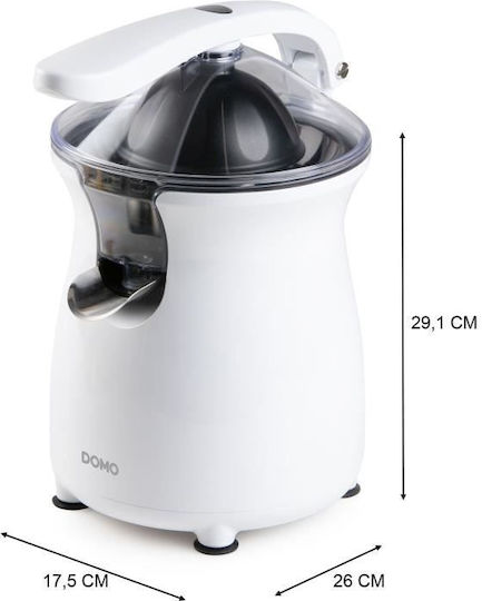 Domo Elektrischer Entsafter 160W mit einer Kapazität von 460ml Gelb