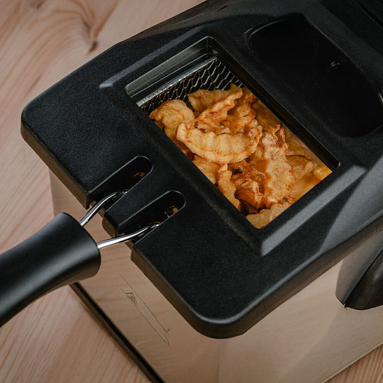 Rosberg Premium Deep Fryer 3lt Silver