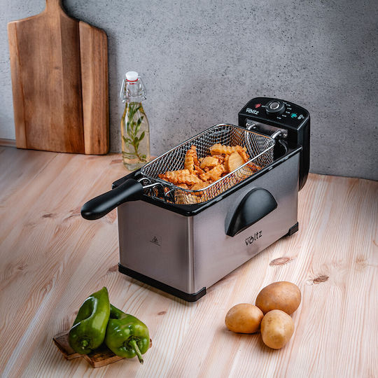 Rosberg Premium Deep Fryer 3lt Silver