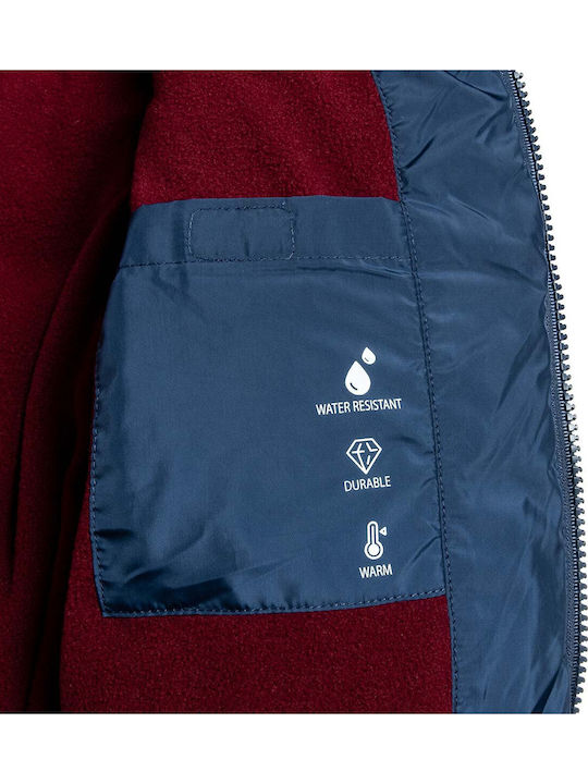 Παιδικό Casual Μπουφάν με Επένδυση & Κουκούλα Navy Μπλε