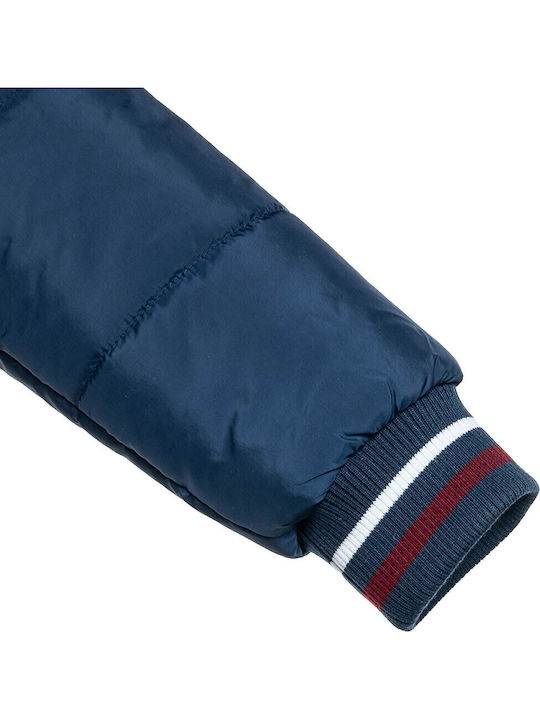 Kids' Casual Jacket with Lining & Hood Navy Blue
