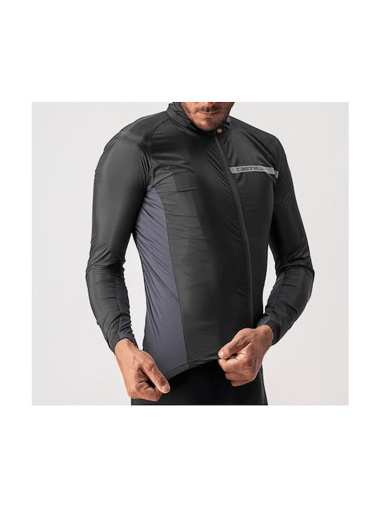 Castelli Waterproof Cycling Windbreaker Jacket Long sleeve Black