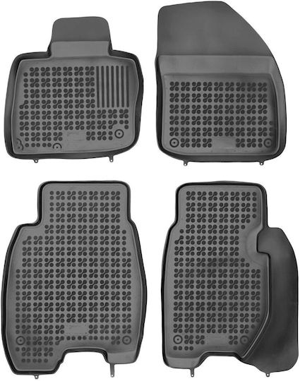 Rezaw Plast Set of Front and Rear Mats 4pcs Tray Type for Honda Civic 2006-2011 Black