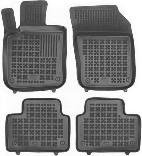 Rezaw Plast Set of Front and Rear Mats 4pcs Tray Type for Volvo V60 / S60 2018+ Black / Beige