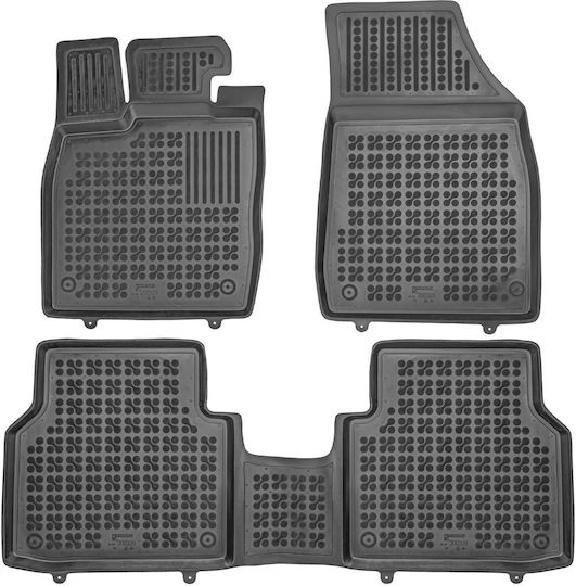 Rezaw Plast Set of Front and Rear Mats 4pcs Tray Type for Audi e-tron 2021 Black