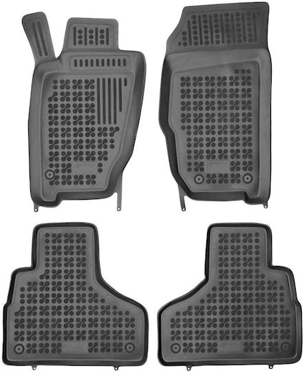 Rezaw Plast Set of Front and Rear Mats 4pcs Tray Type for Jeep Cherokee 2001-2006 Black